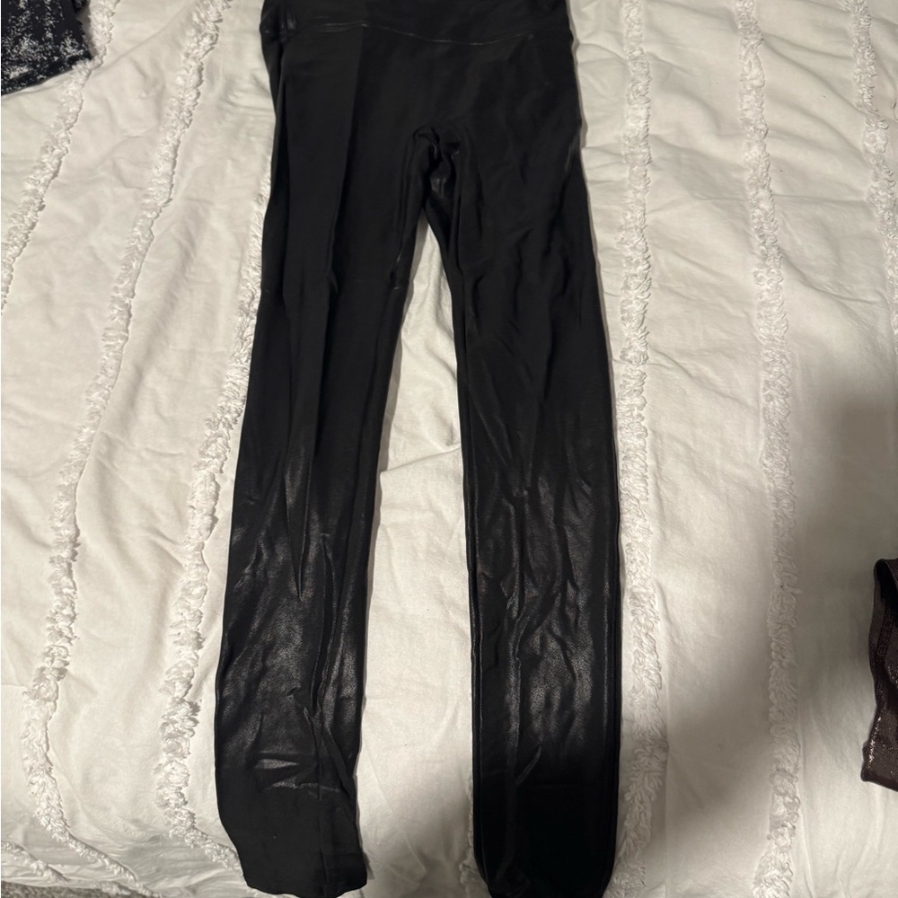 Black Faux Leather Leggings